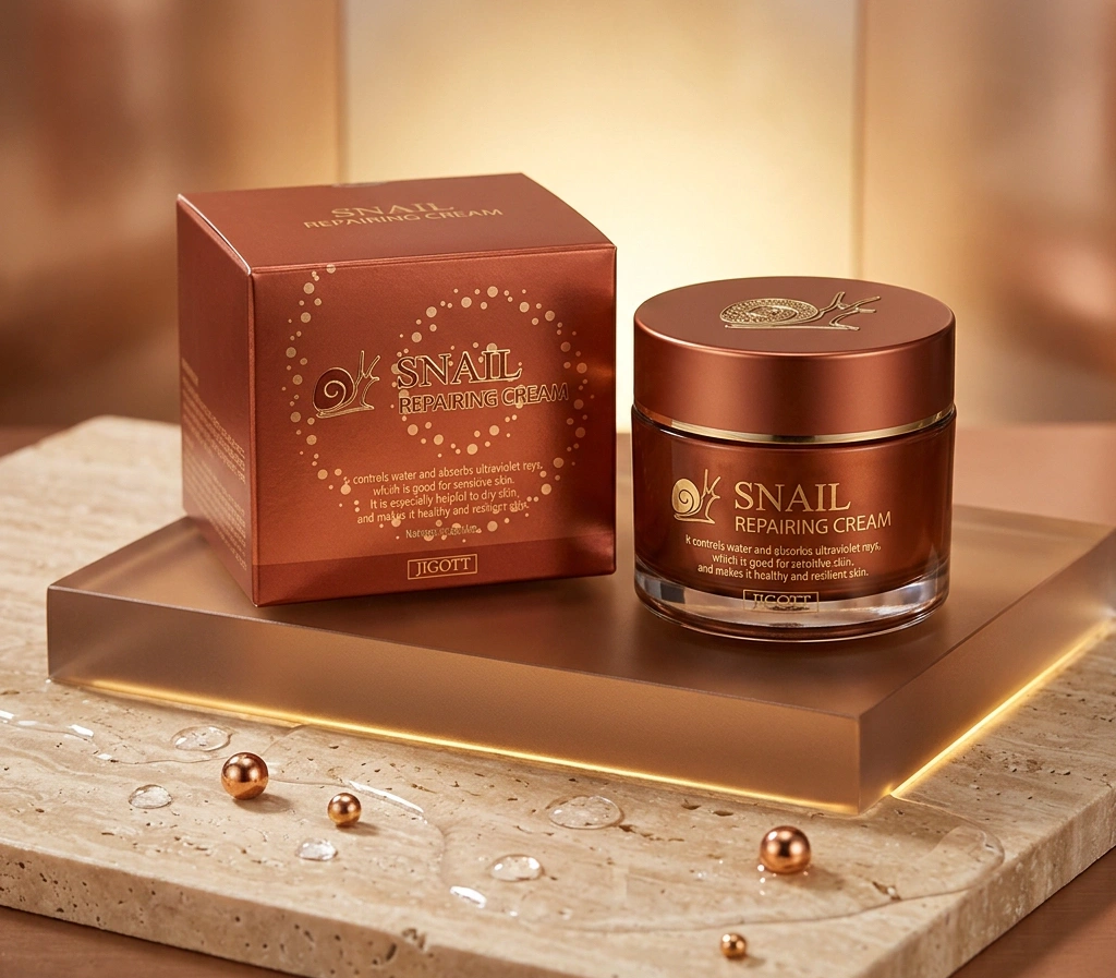 Jigott Snail Repairing Cream (100ml)( Orginal Korean skincare products)