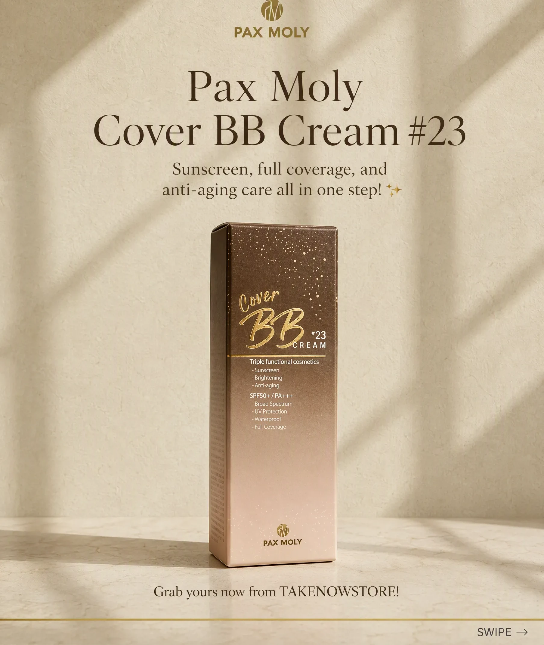 Pax Moly Cover BB Cream #23 (SPF50+ / PA+++)( Orginal Korean skincare products)